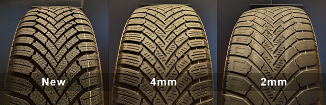 new vs 4mm vs 2mm tyre wear performance