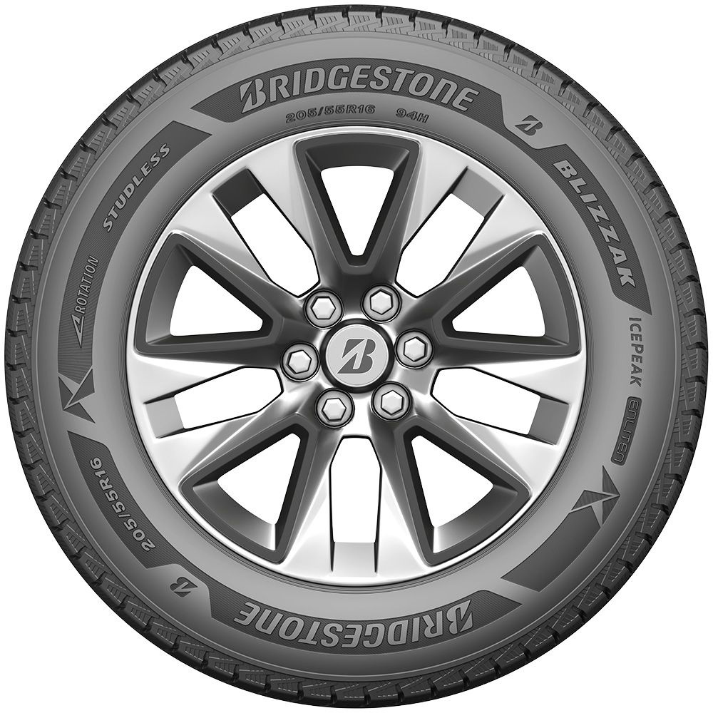 Bridgestone Blizzak IcePeak winter tyre, side view